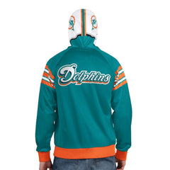Miami Dolphins  Pro Player Retro Helmet Full-Zip Hooded Track Jacket