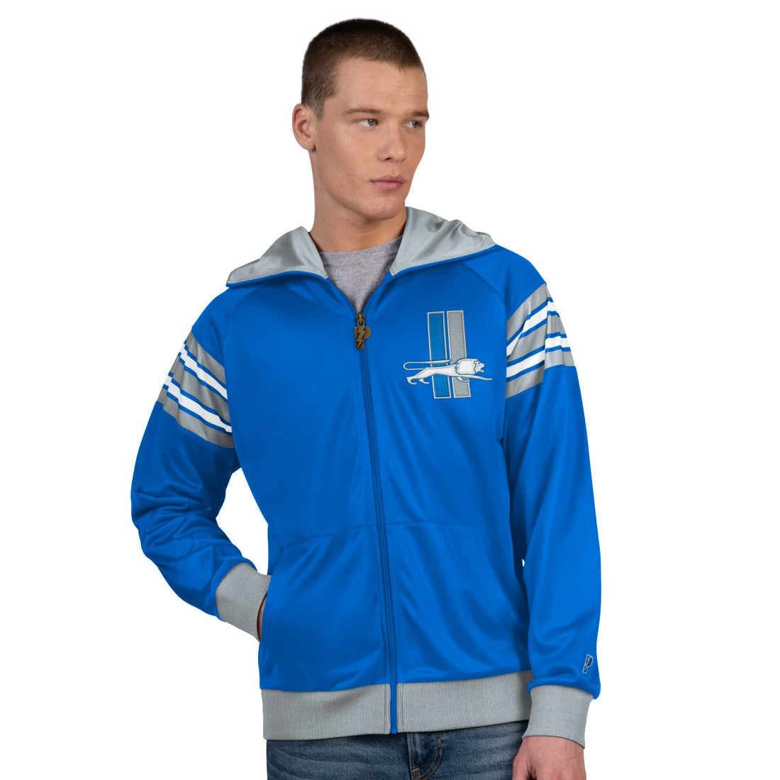 Detroit Lions  Pro Player Retro Helmet Full-Zip Hooded Track Jacket