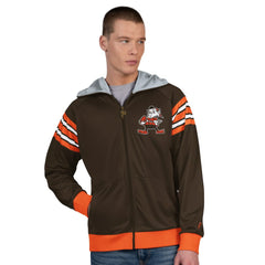 Cleveland Browns  Pro Player Retro Helmet Full-Zip Hooded Track Jacket