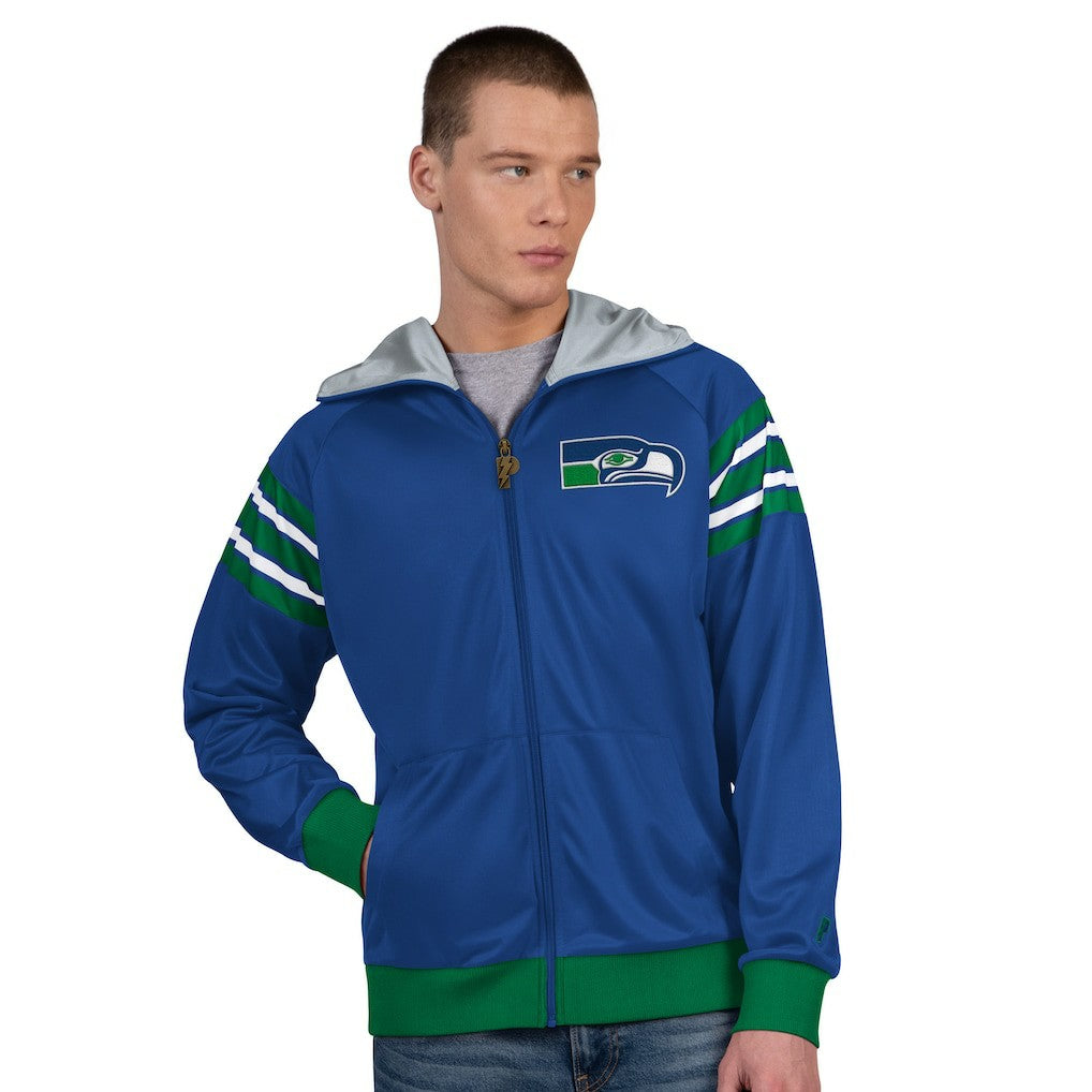 Seattle Seahawks  Pro Player Retro Helmet Full-Zip Hooded Track Jacket