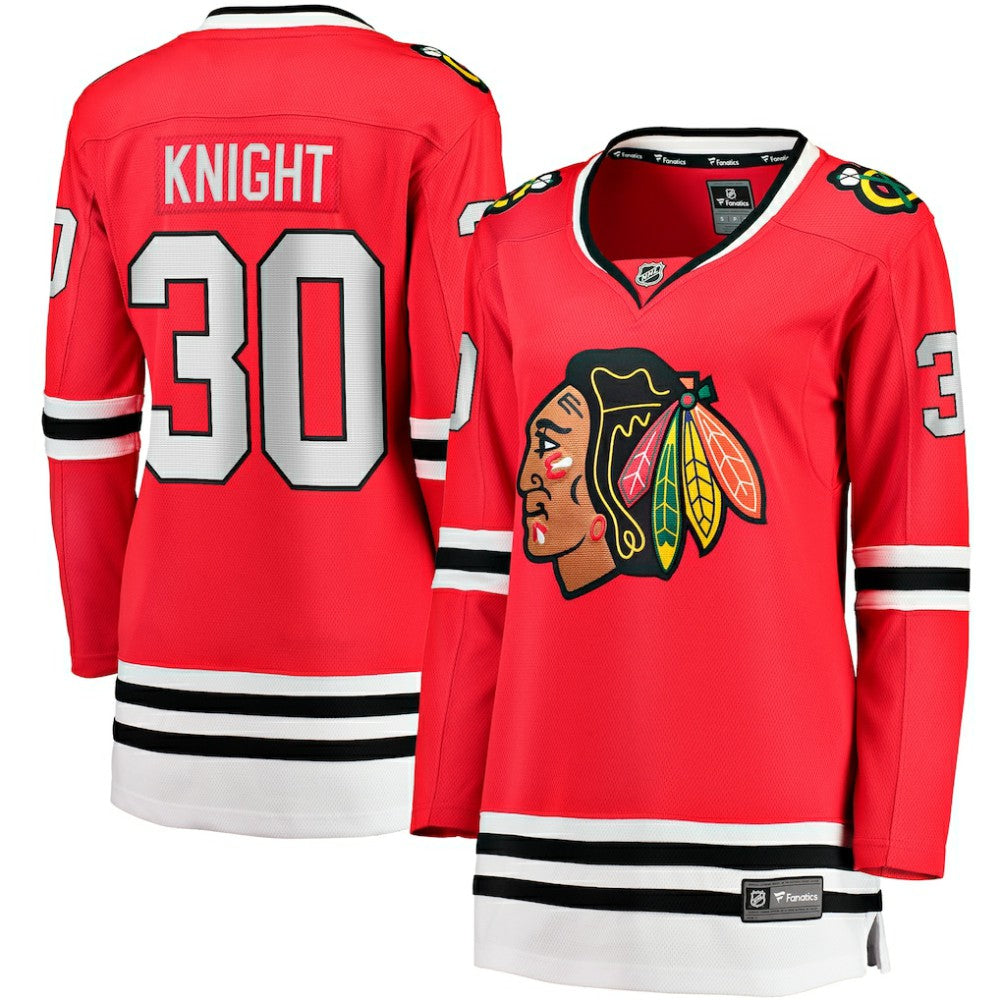 Spencer Knight Chicago Blackhawks Fanatics Women's Home Breakaway Player Jersey Discount