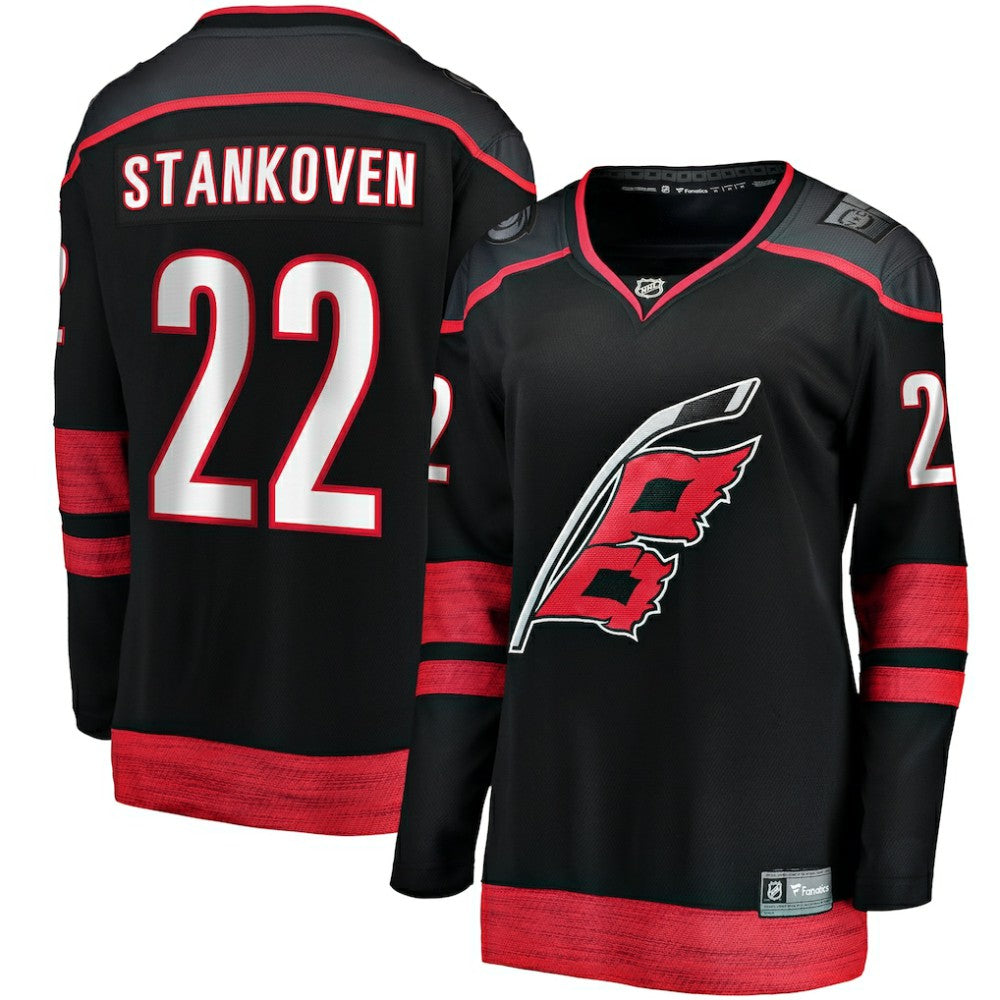 Logan Stankoven Carolina Hurricanes Fanatics Women's Home Breakaway Player Jersey On Sale