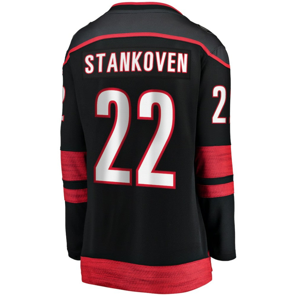 Logan Stankoven Carolina Hurricanes Fanatics Women's Home Breakaway Player Jersey On Sale
