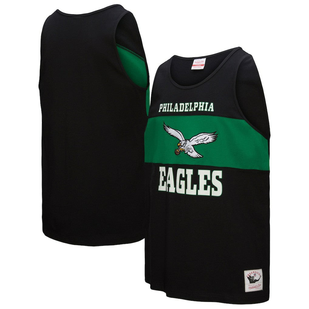 Philadelphia Eagles Mitchell & Ness Retro Colorblock Tank Top