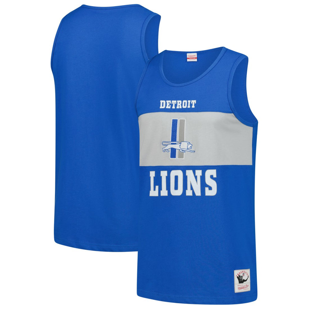 Detroit Lions Mitchell & Ness Retro Colorblock Tank Top