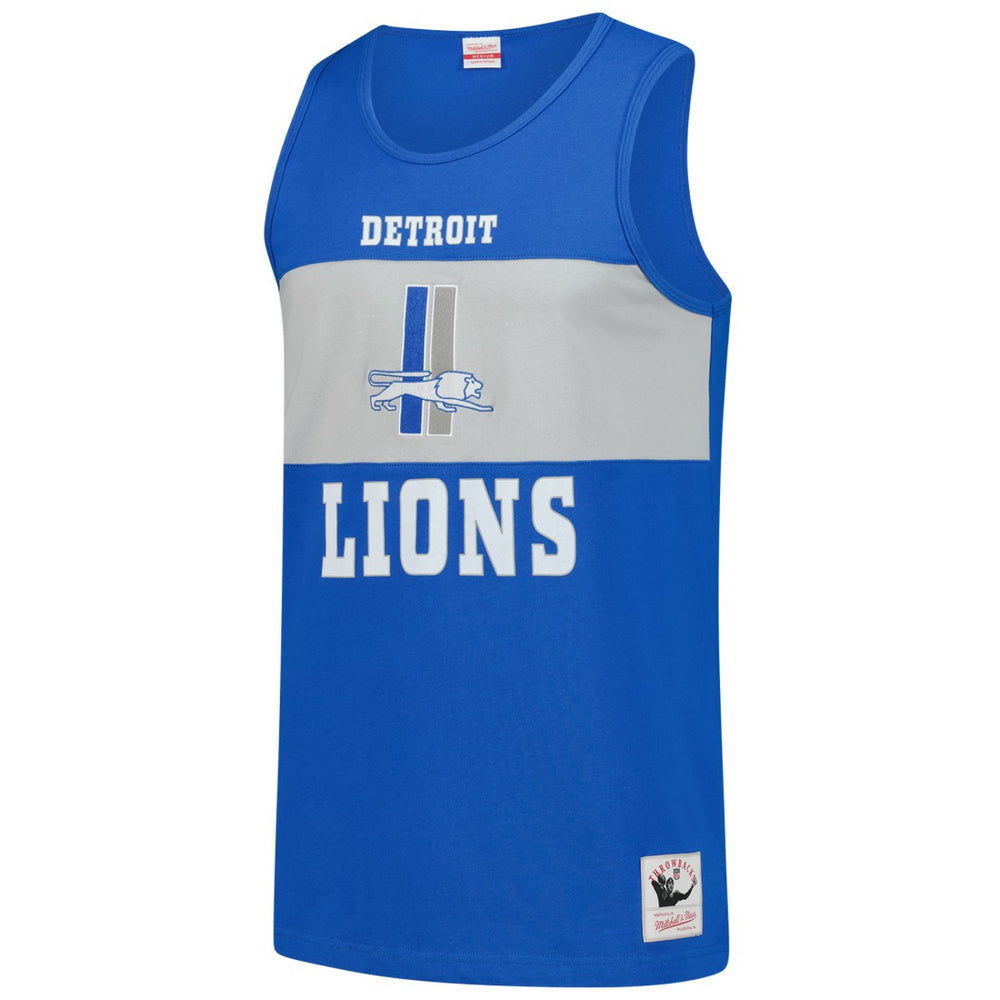 Detroit Lions Mitchell & Ness Retro Colorblock Tank Top
