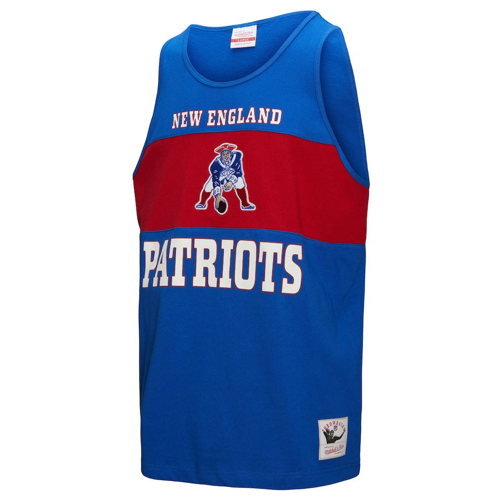 New England Patriots Mitchell & Ness Retro Colorblock Tank Top