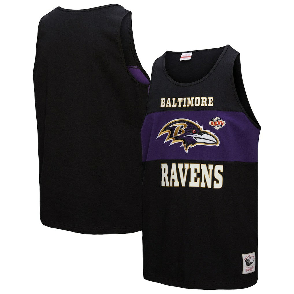 Baltimore Ravens Mitchell & Ness Retro Colorblock Tank Top