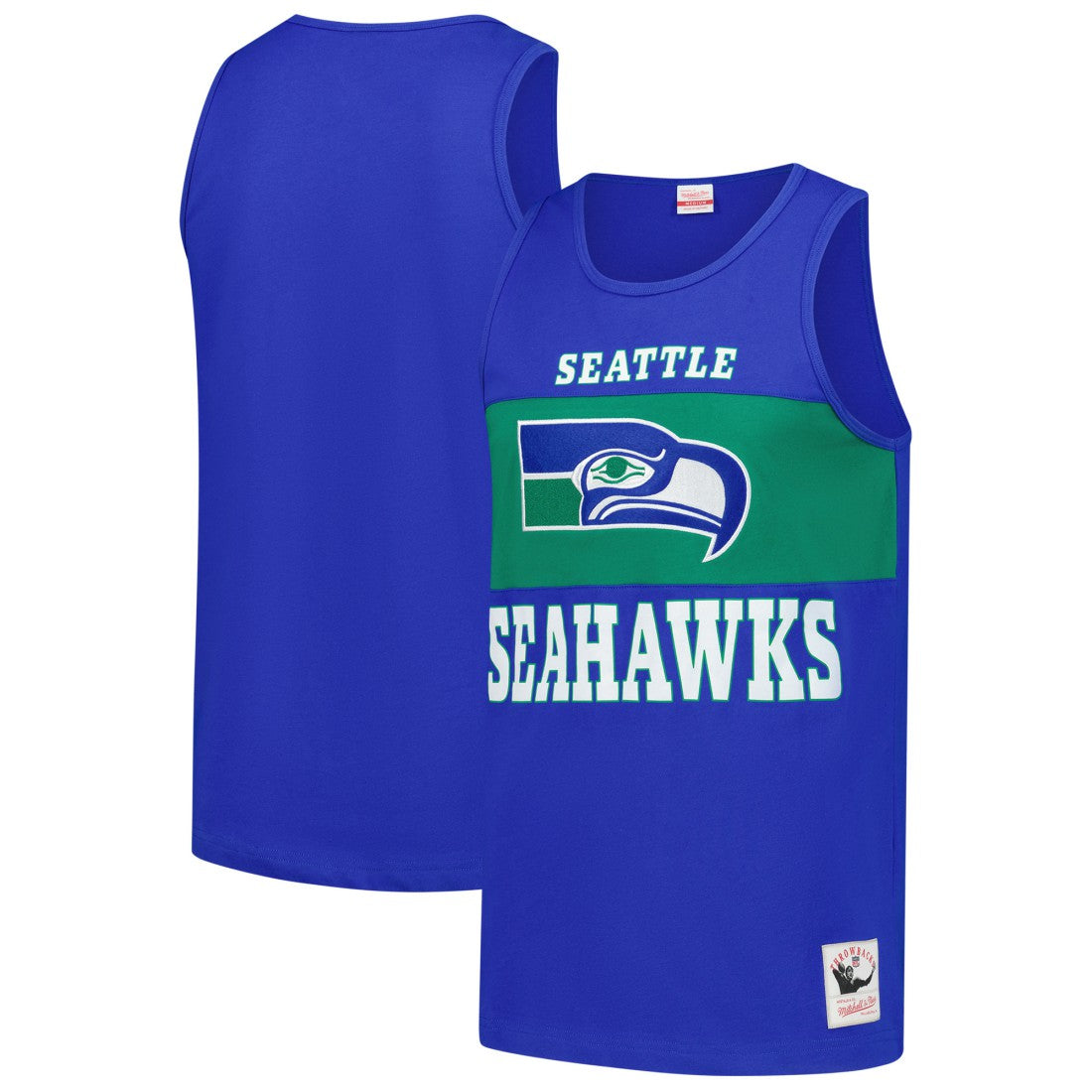 Seattle Seahawks Mitchell & Ness Retro Colorblock Tank Top