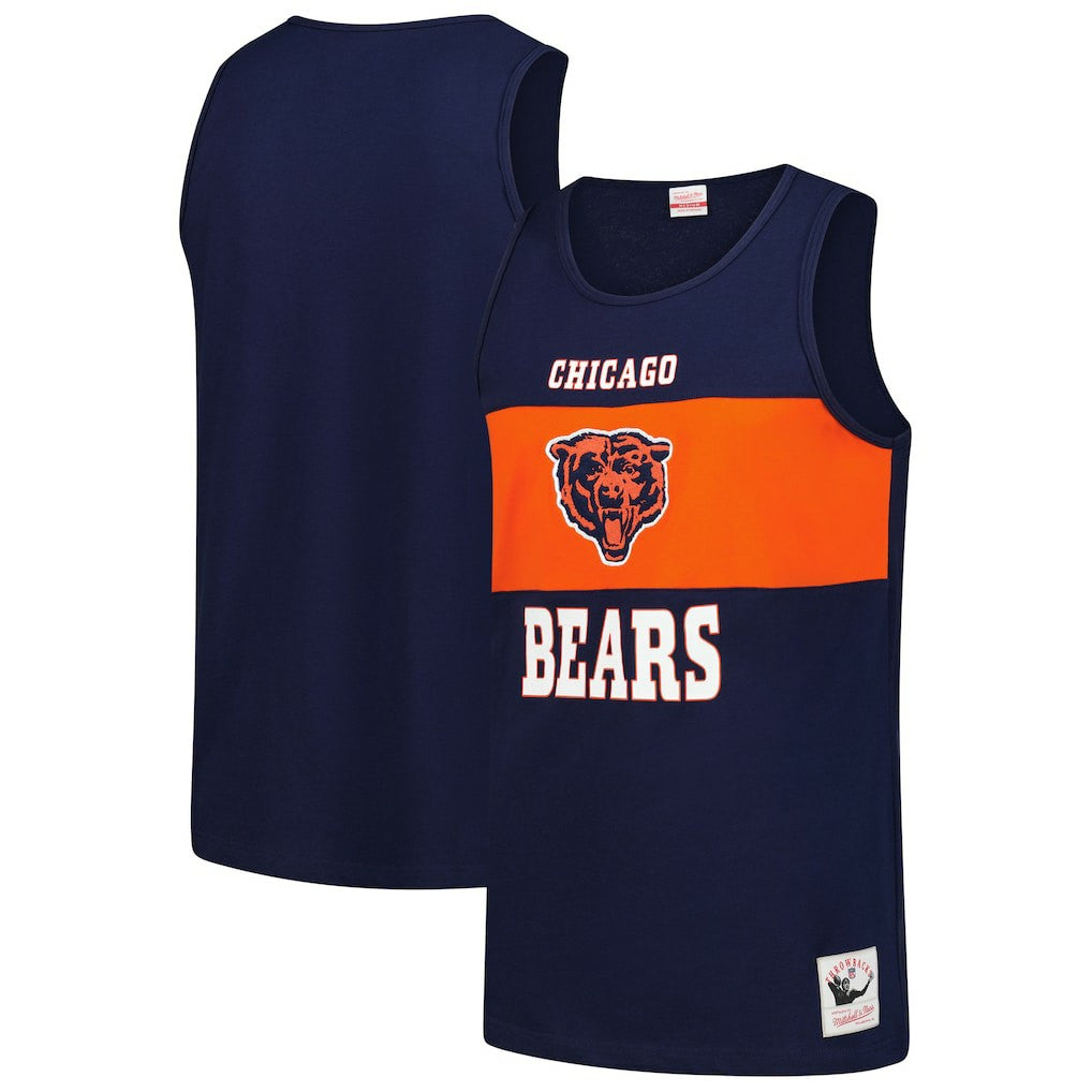 Chicago Bears Mitchell & Ness Retro Colorblock Tank Top