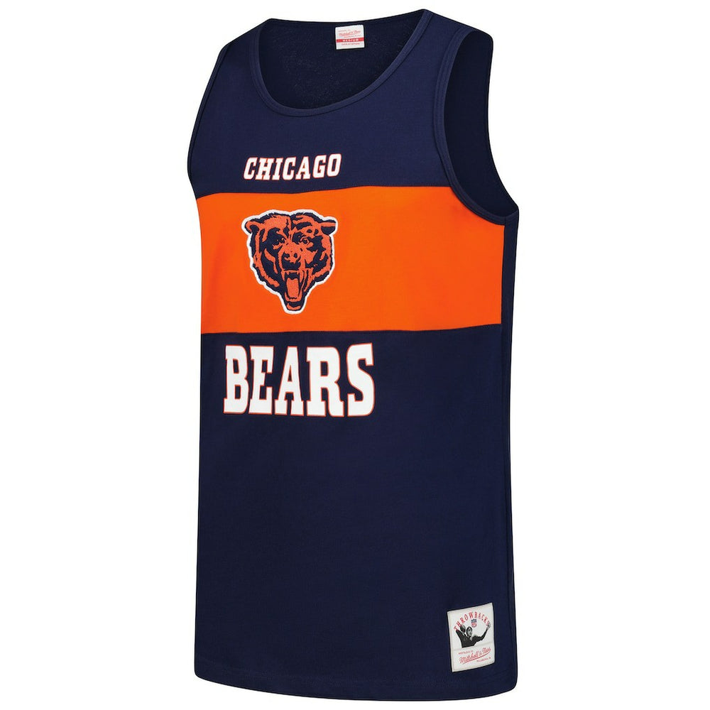 Chicago Bears Mitchell & Ness Retro Colorblock Tank Top