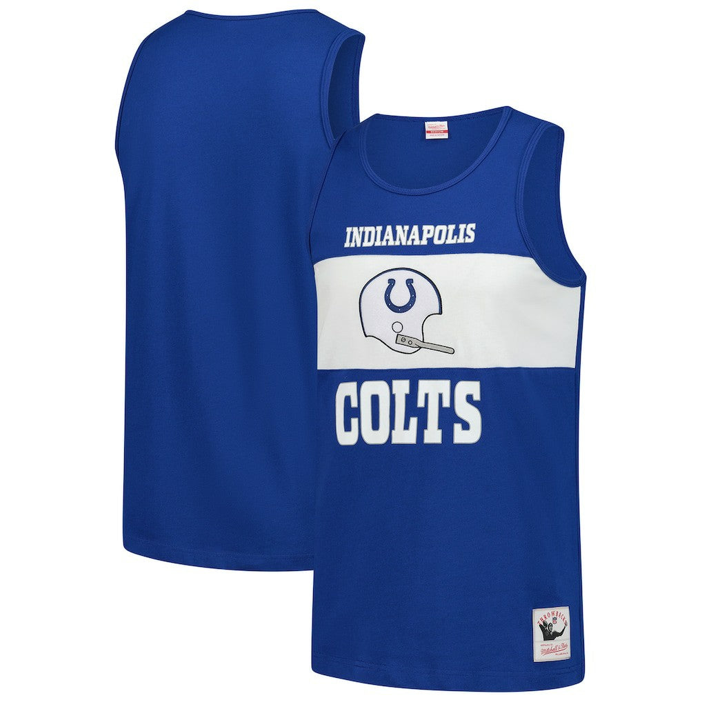 Indianapolis Colts Mitchell & Ness Retro Colorblock Tank Top