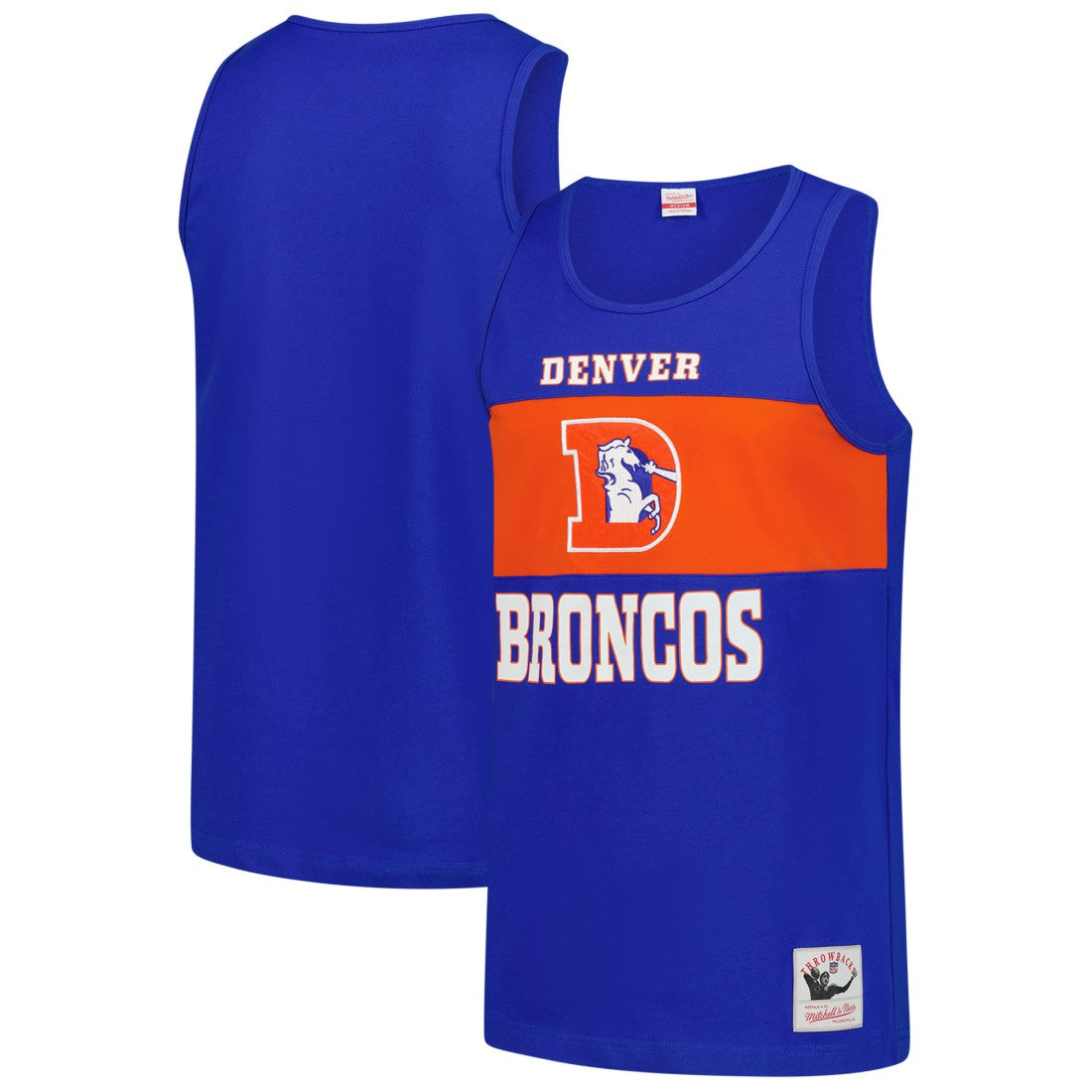 Denver Broncos Mitchell & Ness Retro Colorblock Tank Top
