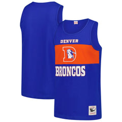 Denver Broncos Mitchell & Ness Retro Colorblock Tank Top