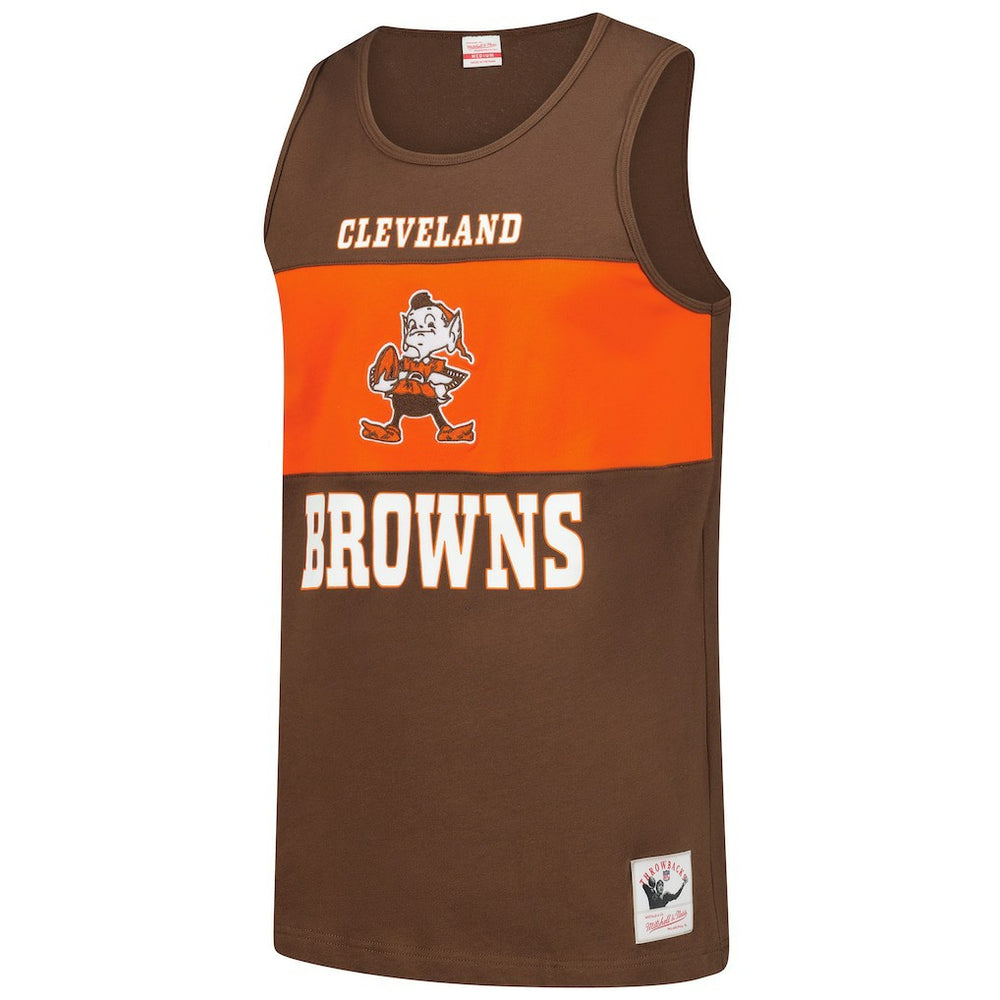 Cleveland Browns Mitchell & Ness Retro Colorblock Tank Top