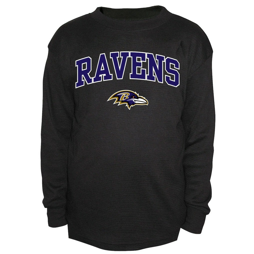 Baltimore Ravens Fanatics Big & Tall Thermal Long Sleeve Crew Neck T-Shirt