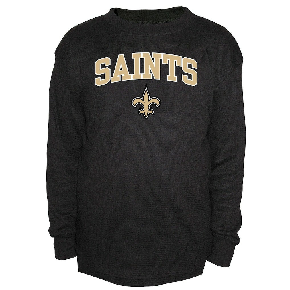 New Orleans Saints Fanatics Big & Tall Thermal Long Sleeve Crew Neck T-Shirt