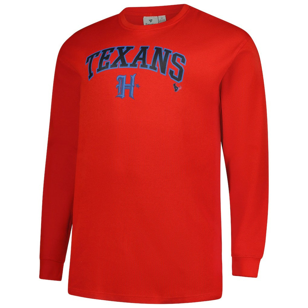 Houston Texans Fanatics Big & Tall Throwback Thermal Long Sleeve T-Shirt