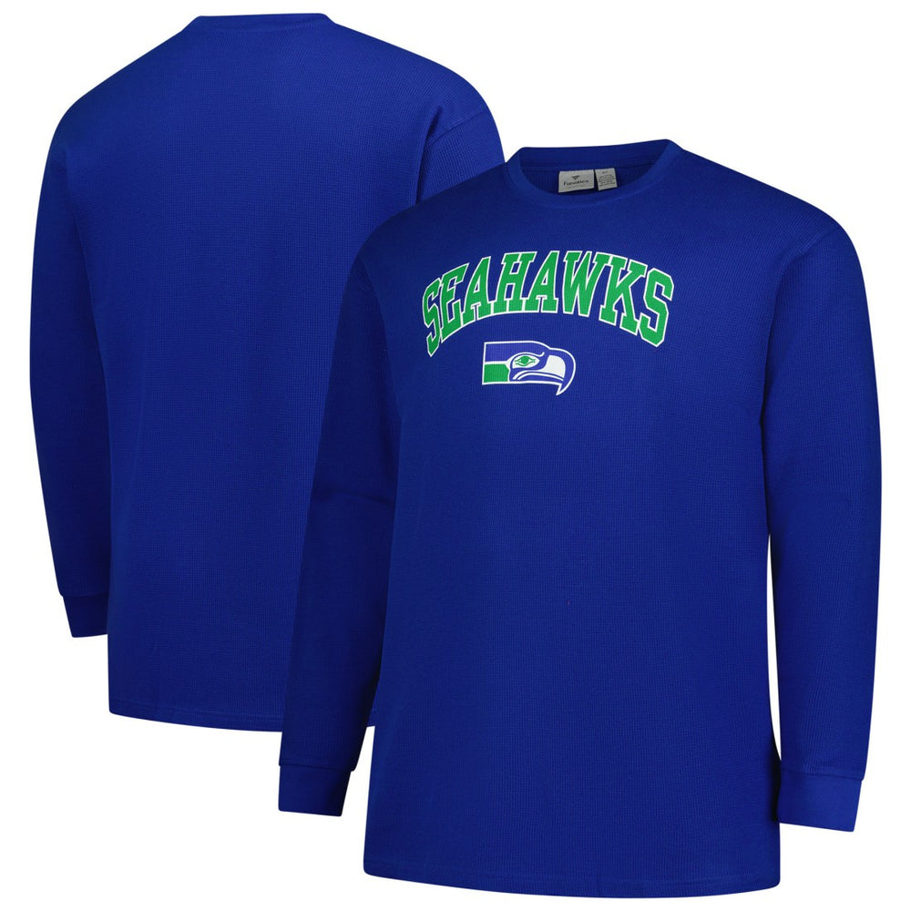 Seattle Seahawks Fanatics Big & Tall Throwback Thermal Long Sleeve T-Shirt