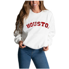Houston Texans  Cuce Women's Chenille Jeweled Sweatshirt
