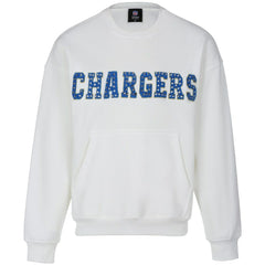 Los Angeles Chargers  Cuce Women's Chenille Jeweled Sweatshirt