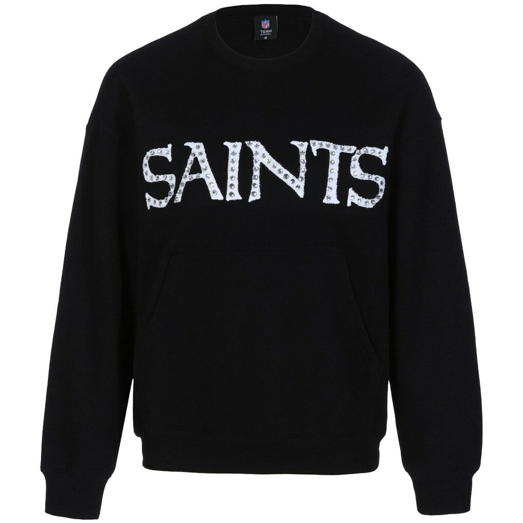 New Orleans Saints  Cuce Women's Chenille Jeweled Sweatshirt