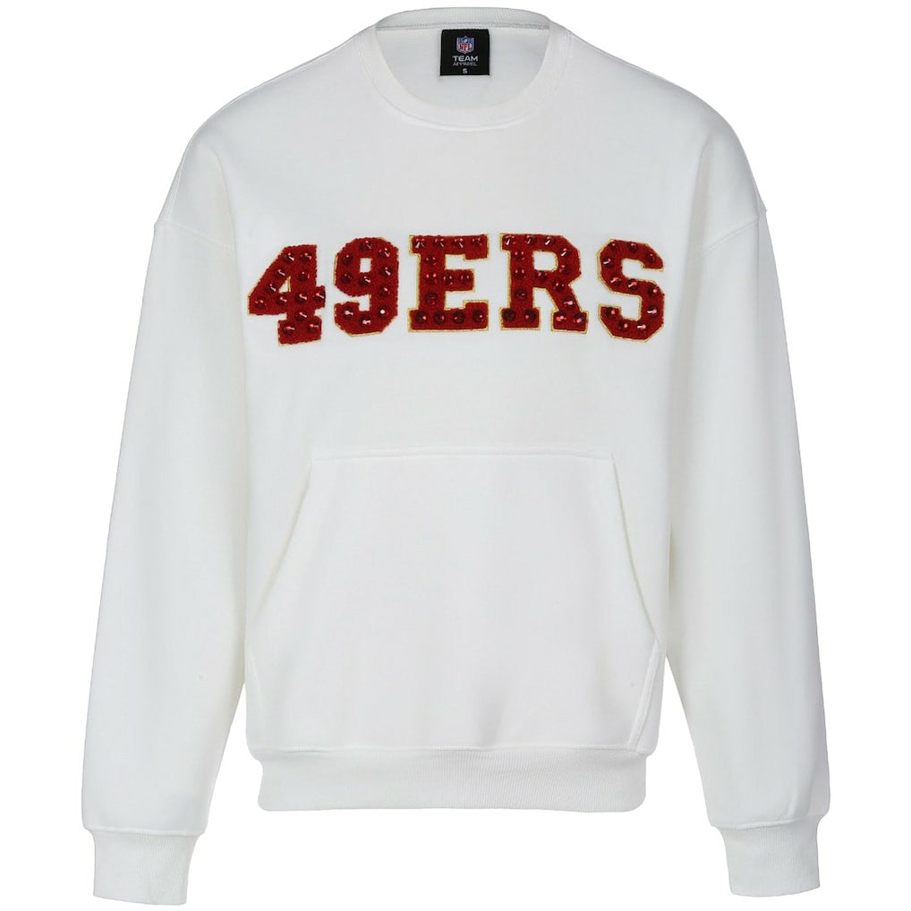 San Francisco 49ers  Cuce Women's Chenille Jeweled Sweatshirt