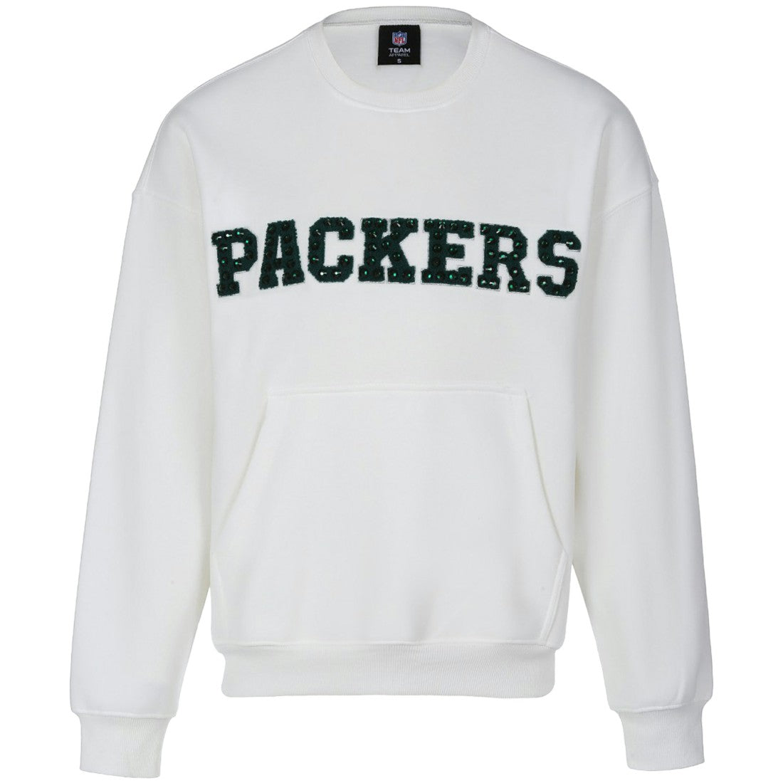 Green Bay Packers  Cuce Women's Chenille Jeweled Sweatshirt