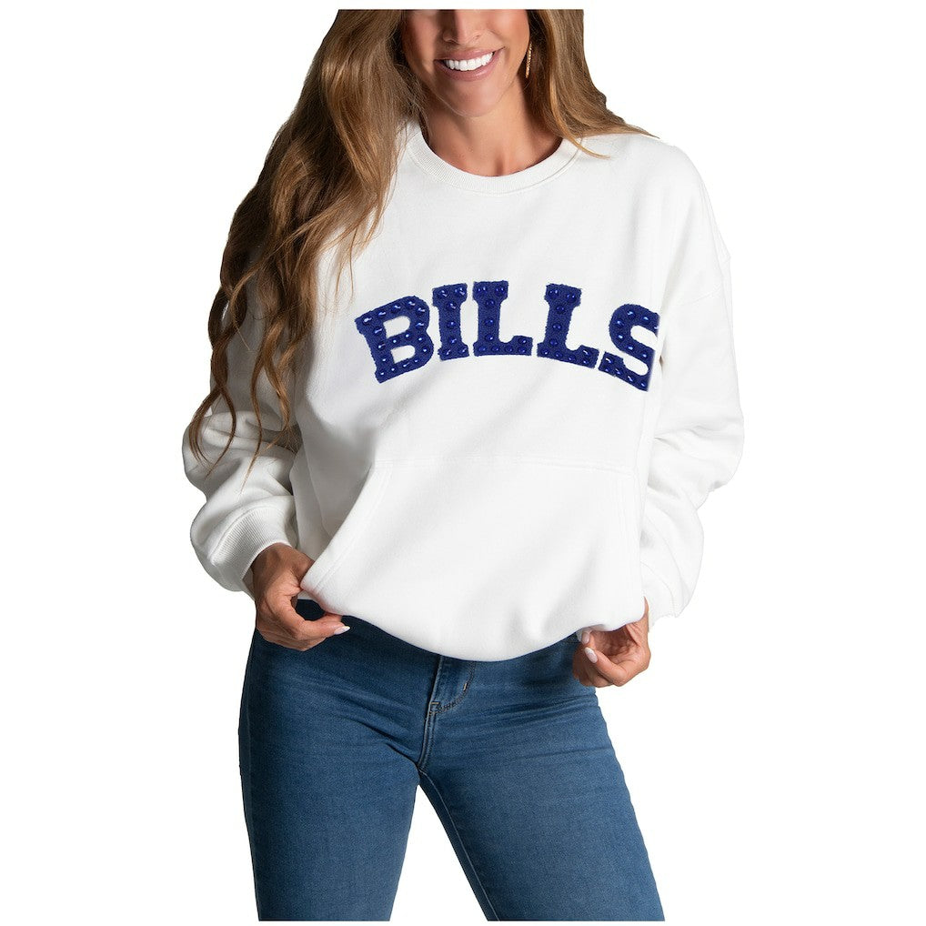 Buffalo Bills  Cuce Women's Chenille Jeweled Sweatshirt