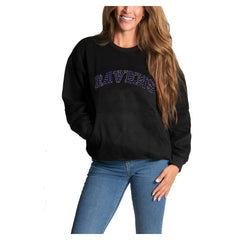 Baltimore Ravens  Cuce Women's Chenille Jeweled Sweatshirt