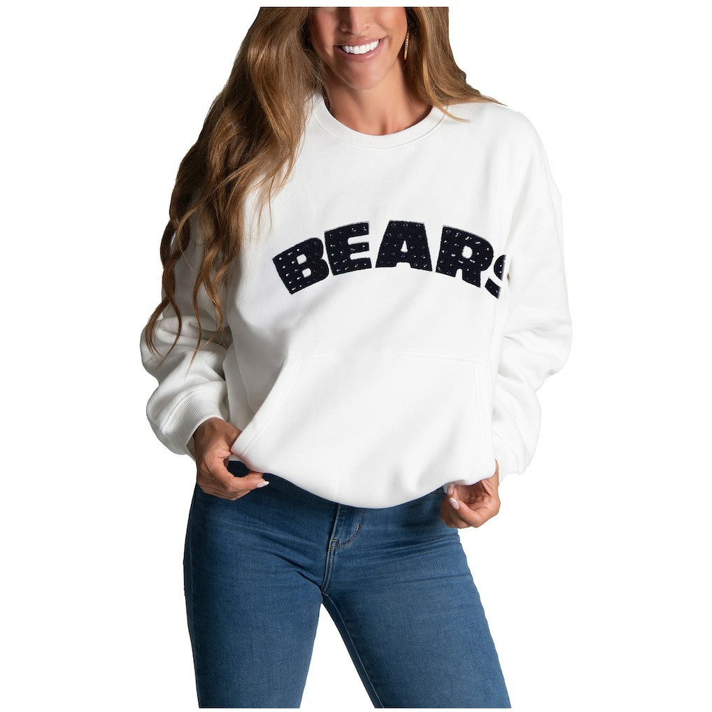 Chicago Bears  Cuce Women's Chenille Jeweled Sweatshirt
