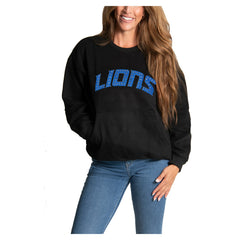 Detroit Lions  Cuce Women's Chenille Jeweled Sweatshirt
