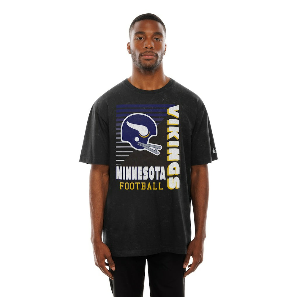 Minnesota Vikings New Era Retro Logo Enzyme Washed Oversized T-Shirt