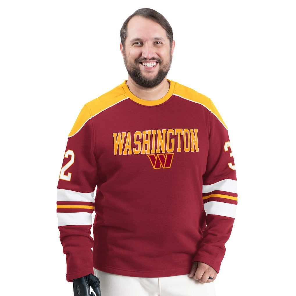 Washington Commanders  G-III Sports by Carl Banks Adaptive Lord Stanley Crewneck Sweatshirt