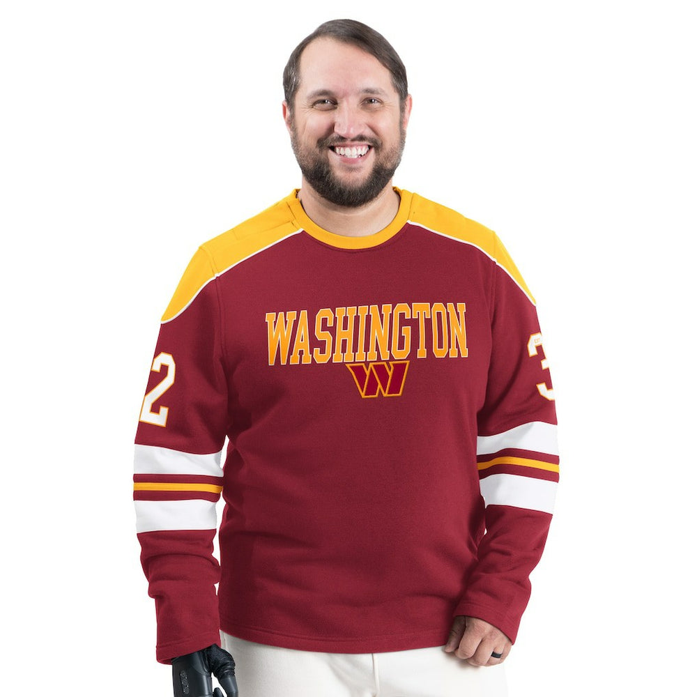 Washington Commanders  G-III Sports by Carl Banks Adaptive Lord Stanley Crewneck Sweatshirt