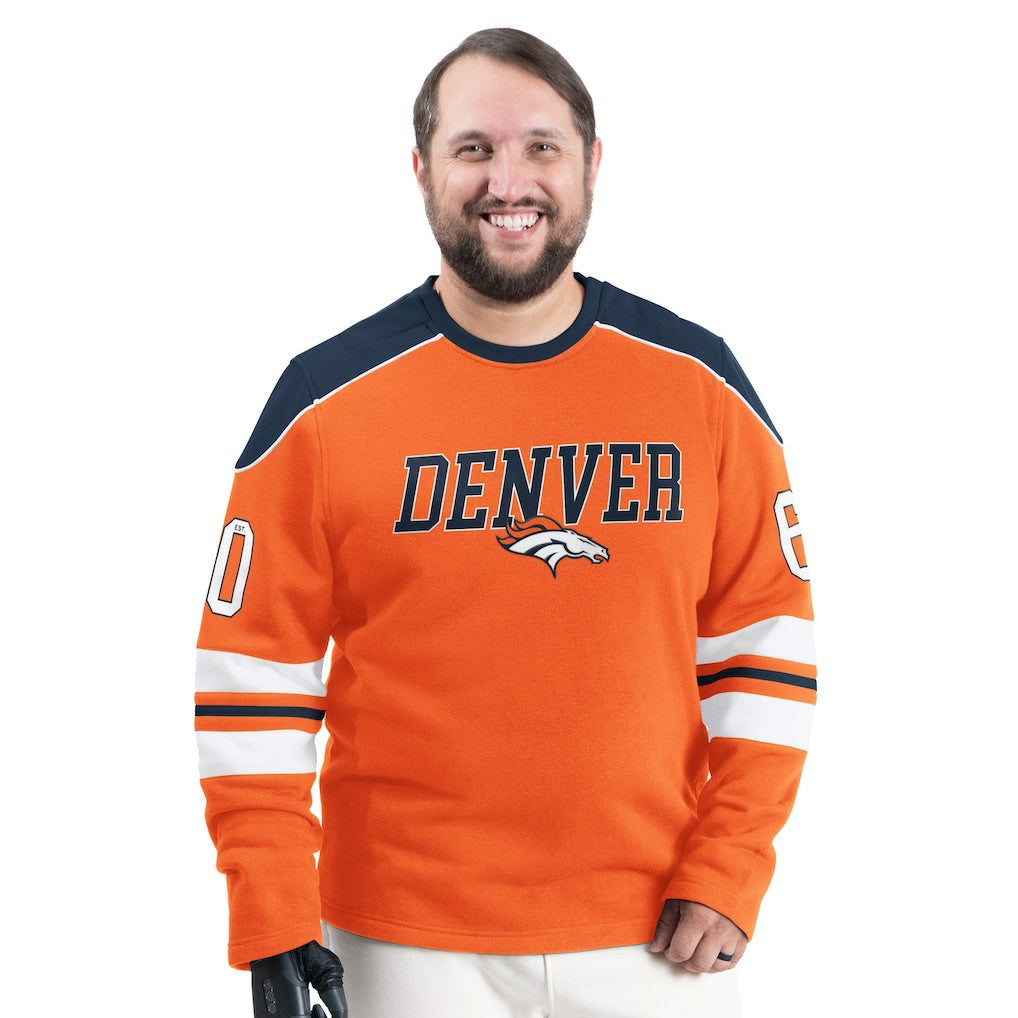 Denver Broncos  G-III Sports by Carl Banks Adaptive Lord Stanley Crewneck Sweatshirt