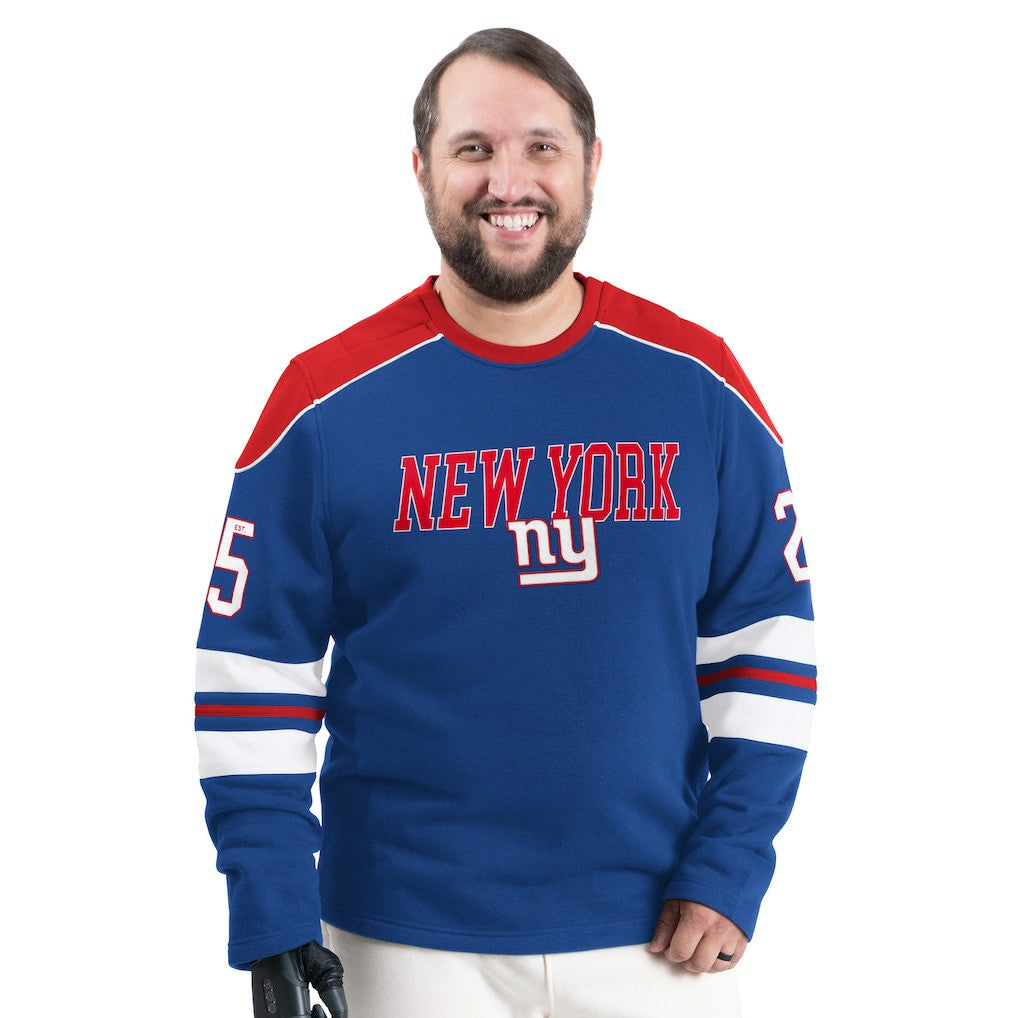 New York Giants  G-III Sports by Carl Banks Adaptive Lord Stanley Crewneck Sweatshirt