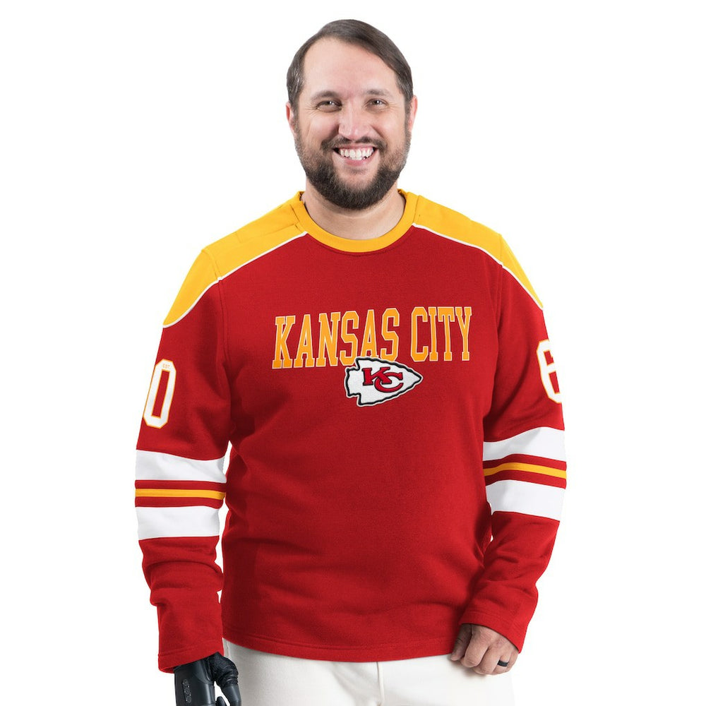 Kansas City Chiefs  G-III Sports by Carl Banks Adaptive Lord Stanley Crewneck Sweatshirt