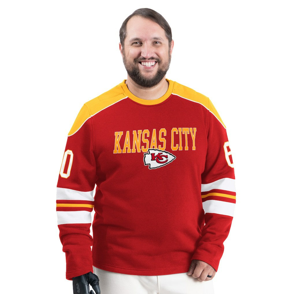 Kansas City Chiefs  G-III Sports by Carl Banks Adaptive Lord Stanley Crewneck Sweatshirt