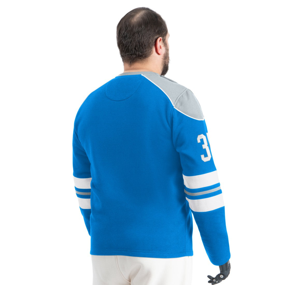 Detroit Lions  G-III Sports by Carl Banks Adaptive Lord Stanley Crewneck Sweatshirt
