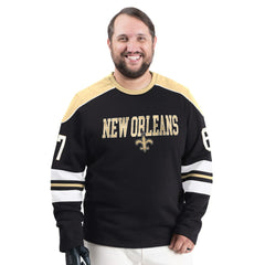 New Orleans Saints  G-III Sports by Carl Banks Adaptive Lord Stanley Crewneck Sweatshirt