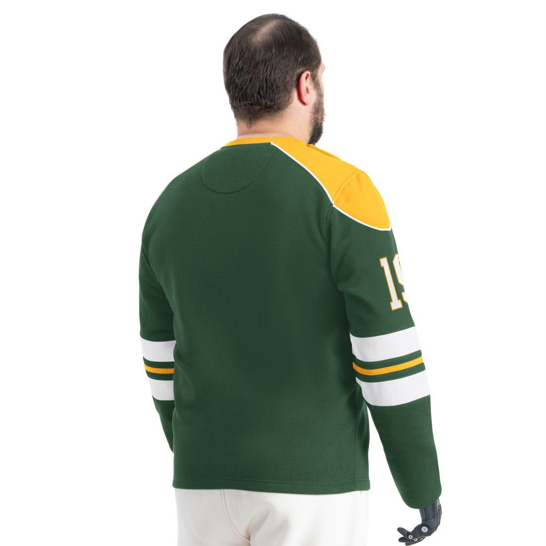 Green Bay Packers  G-III Sports by Carl Banks Adaptive Lord Stanley Crewneck Sweatshirt
