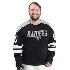 Las Vegas Raiders  G-III Sports by Carl Banks Adaptive Lord Stanley Crewneck Sweatshirt