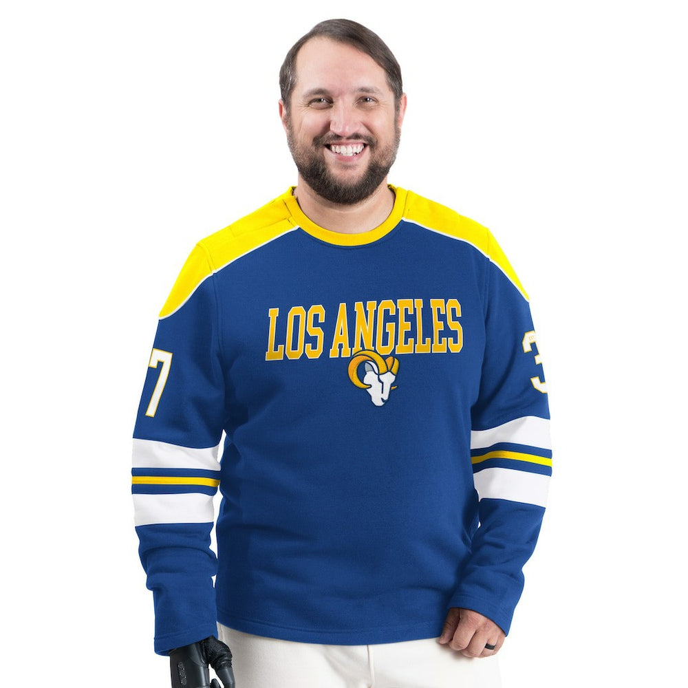 Los Angeles Rams  G-III Sports by Carl Banks Adaptive Lord Stanley Crewneck Sweatshirt
