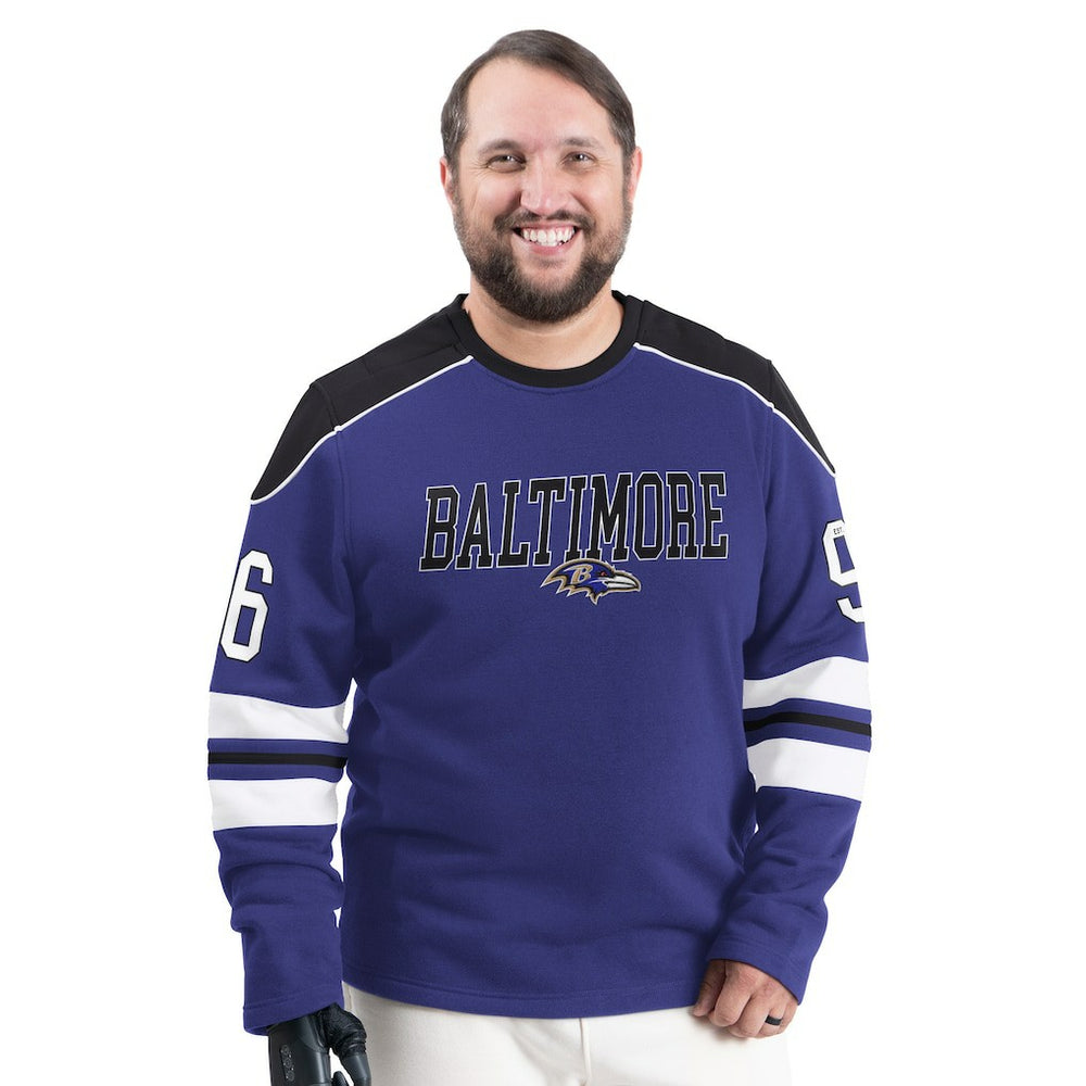 Baltimore Ravens  G-III Sports by Carl Banks Adaptive Lord Stanley Crewneck Sweatshirt