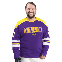 Minnesota Vikings  G-III Sports by Carl Banks Adaptive Lord Stanley Crewneck Sweatshirt