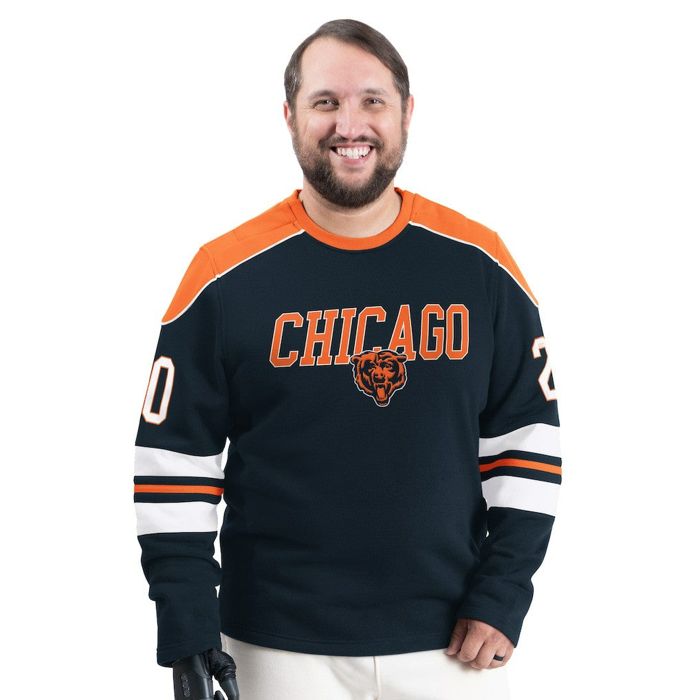Chicago Bears  G-III Sports by Carl Banks Adaptive Lord Stanley Crewneck Sweatshirt