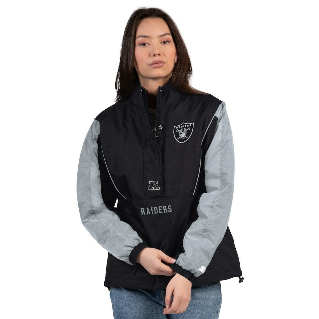 Las Vegas Raiders  Starter Women's Thursday Night Gridiron Half-Zip Jacket