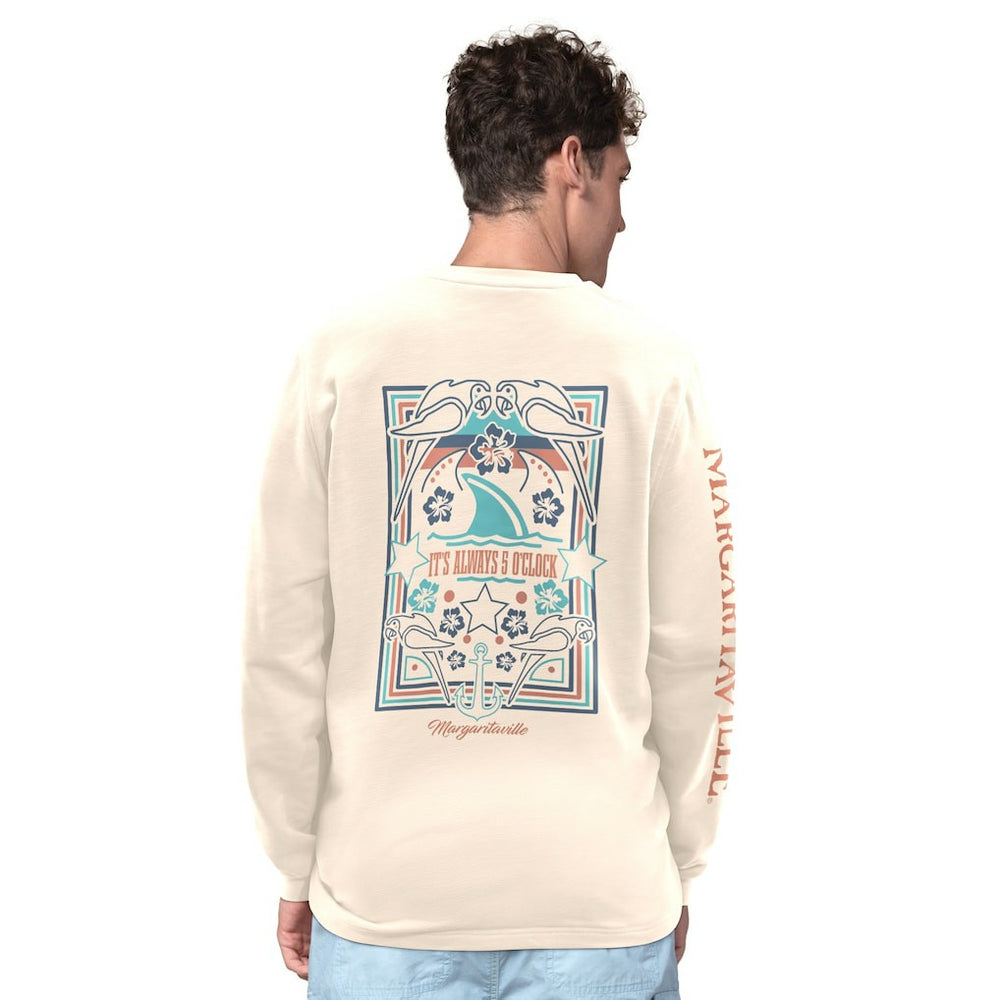 Pittsburgh Steelers  Margaritaville Five O'Clock Henley Long Sleeve T-Shirt