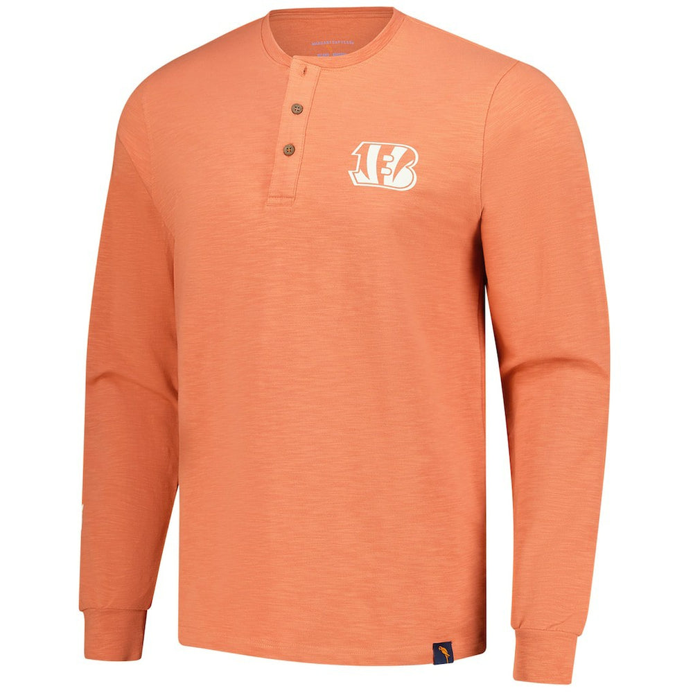 Cincinnati Bengals  Margaritaville Five O'Clock Henley Long Sleeve T-Shirt